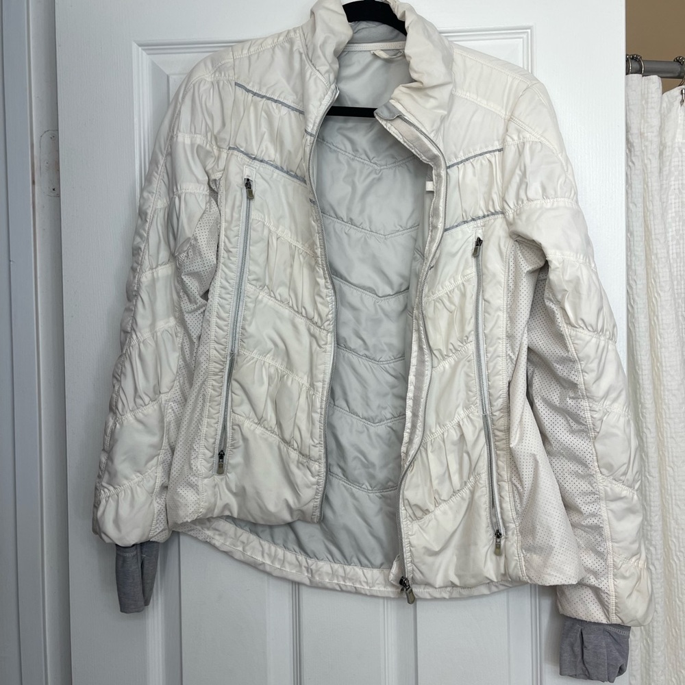White Lululemon Thin Puffer Style Jacket